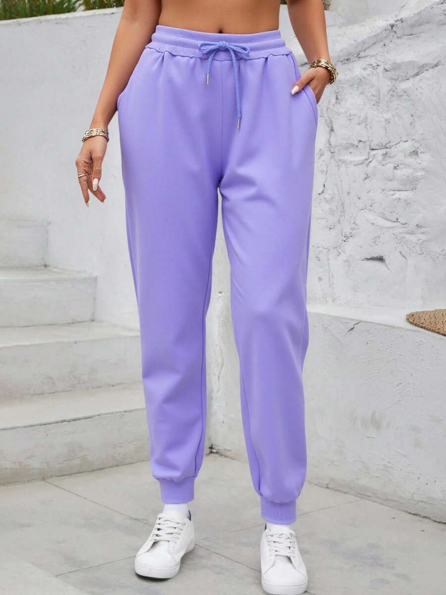 Women Pants - 紫丁香色 - 查看 1
