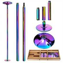 1PC Home Pole Dance Pole 45mm Rotating Stationary Dance Pole Professional Stripper Pole, Solid Steel Portable Detachable Dance Pole Set For Home Dance Training - Multicolor - View 4