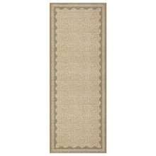 2.5x8 Runner Rug For Hallway Washable Kitchen Rugs Non Slip Solid Tan Jute Digital Printing Modern Soft LowPile Scalloped Indoor Carpet For Entryway Laundry Room Floor Mats - Đay - Xem 4