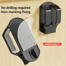 可折叠游戏手柄和耳机支架，无需钻孔 - 黑色 - 查看 6