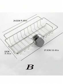 Kitchen Faucet Organizer, Home Dish Drying Rack, Multi-Function Dishcloth Holder, Sink Accessories, Vegetable Washing Basin, Stainless Steel Draining Rack - Multicolor - View 6