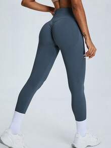 Women'S High Waist Peach Lift Yoga Pants, Sports Outdoor Fitness Cropped Leggings Tights