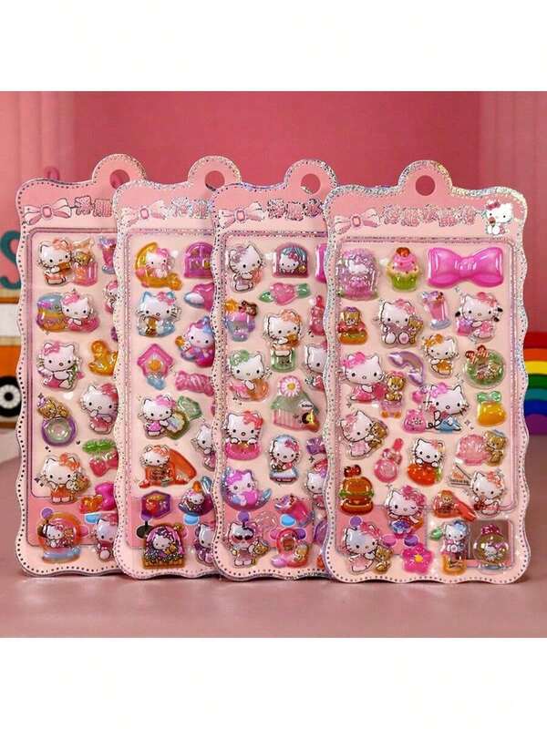 ملصق ثلاثي الأبعاد بارز من كولومي ميلودي من سانريو، قطعة واحدة عشوائية، مقاوم للماء، زخرفة كرتونية جميلة للفتيات للخيمة اليدوية