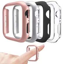 4pcs Hard PC Protective Case Compatible With Apple Watch 46mm 42mm 45mm 41mm 40mm 44mm, Matte Frame, Suitable For Series 10 9 SE 8 7 6 5 4 3 2 1 - Multicolor - View 4
