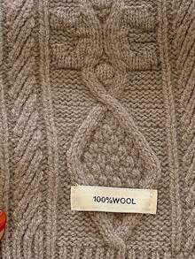 新款秋冬氛围围巾，女士款，100%羊毛针织保暖围脖，韩版复古舒适款