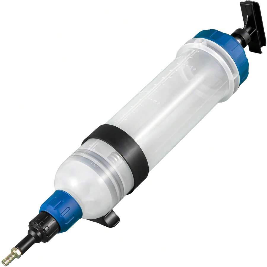 Dispensador manual de bomba de líquido de transmisión , sistema de recarga de ATF, extractores de aceite y líquido de 1,5 litros de gran capacidad, juego de herramientas para bomba de líquido de transmisión automática con adaptadores de llenado de ATF - 1,5 litros - Ver 1