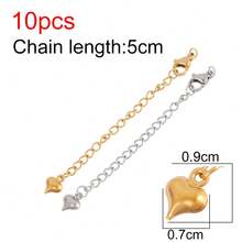 10件装不锈钢超长尾龙虾扣延长链手链项链首饰制作配件 - 尾鏈(10件) - 查看 4