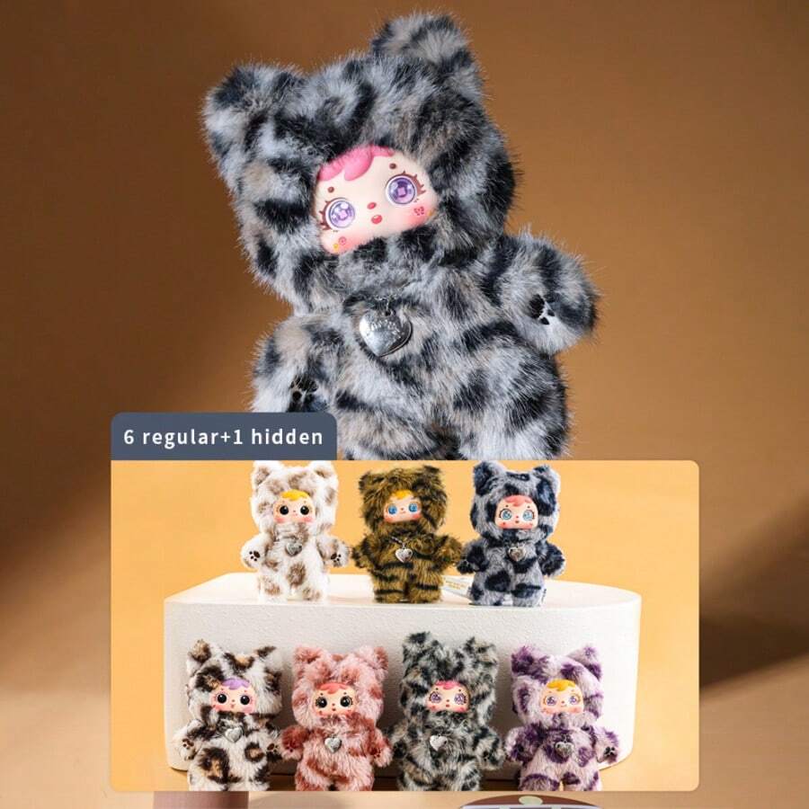 Plüsch Puppe in Blindbox, Cool Moment Serie, Geburtstagsgeschenk, Valentinstag, Weihnachten, universelles Feriengeschenk, zufällige Lieferung, ABS (hart) Material Gesicht innen, nicht aus Plüsch