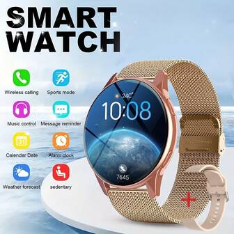 Smartwatch With Wireless Calling/Dialing, Multiple Sports Modes, Call Reminder And Rejection, SMS Reminder, Customizable Wallpaper, Compatible With IOS/Android