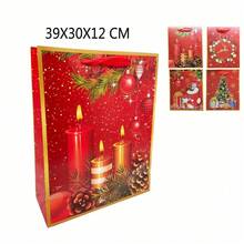 12 pezzi - Nuova confezione regalo natalizia Borsa regalo natalizia extra large a forma di cartone animato Borsa souvenir