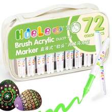Marcadores de pintura acrílica recién actualizados, primer lanzamiento en línea. Tinta talla grande espesa, flujo talla grande suave, selección de colores talla grande completa. Adecuado para manualidades y suministros artísticos, se puede usar en plástico, vidrio, metal, bambú, lienzo, piedras, cerámica y textiles para manualidades, también adecuado para pintura artística profesional. Un regalo ideal para amigos y familiares.