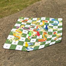 1pc Snakes And Ladders Board Game Travel Set 24cm/35cm Portable Rubber Board Traditional Family Fun Game Ideal For 2-4 Players - Multicolor - View 9