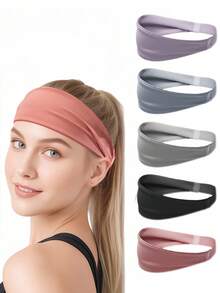 Sweat-Absorbent Sports Headband, Basketball Running Yoga Turban, High Elasticity Lightweight Breathable Soft And Comfortable