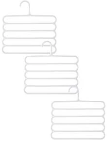 1/2/3件装多功能五层裤架，超强收纳衣橱架，可悬挂裤子、围巾、领带和配饰，防滑可折叠设计，节省空间，适用于小房间和大衣橱，耐用易取，是日常穿搭搭配和卧室或工作室高效衣橱布置的理想之选。 - 彩色 - 查看 14