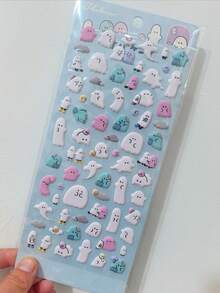 Cute Cartoon Ghost Stickers, Stationery, Notebook Stickers, Notebook Lining Paper, Sticker Notebook, Adhesive Stickers