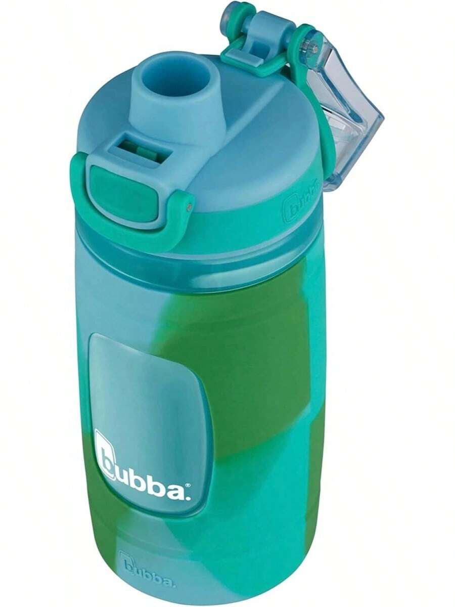 Altamente recomendado. Flo Kids Botella de agua, 16 onzas, hielo de vidrio con caramelo de roca y lavado de color kiwi¡Top de Temporada - Lavado de color bayas mixtas - Ver 1