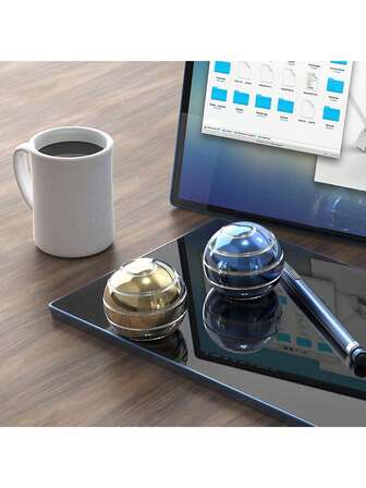 Juguetes de escritorio Fidget Spinners - Bolas giratorias cinéticas para aliviar la ansiedad y el TDAH, juguetes Fidget de ilusión óptica para adultos, adolescentes, padres y amigos, Fidget Spinners de metal para oficinas y hogares, regalos de Navidad, cumpleaños y Halloween