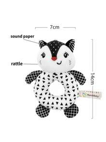 Black & White Baby Rattle Toys, Cartoon Animal Shaped Paper Stick Shaker, Suitable For 0-3 Years Old Infants - Multicolor - View 22