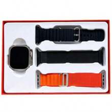 Reloj inteligente s9ultra 3 Correa Bluetooth llamada frecuencia cardíaca carga inalámbrica smartwatch - Negro - Ver 5