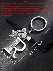 Diamond Personalized Minimalist A-Z Multifunctional Bag Charm, European And American New Arrival Creative Luggage Key Chain - Shiny 5-Star Diamond Pendant, Shiny Letter A-Z, Shiny Bow, Shiny Alloy Bag Charm - Perfect Gift For Birthday And Special Occasions, Earphone Charm - Multicolor - View 11