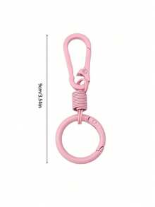 Double-Ended Open Carabiner, Climbing Spring Keychain, Small Self-Locking Keychain, Creative Spring Hook Keychain, Outdoor Camping And Hiking Accessories, Available In Three Colors, Safety Belt Buckle, Diy Accessory, Painted Carabiner Aluminum Alloy Jewelry Accessory, Backpack Keychain Pendant