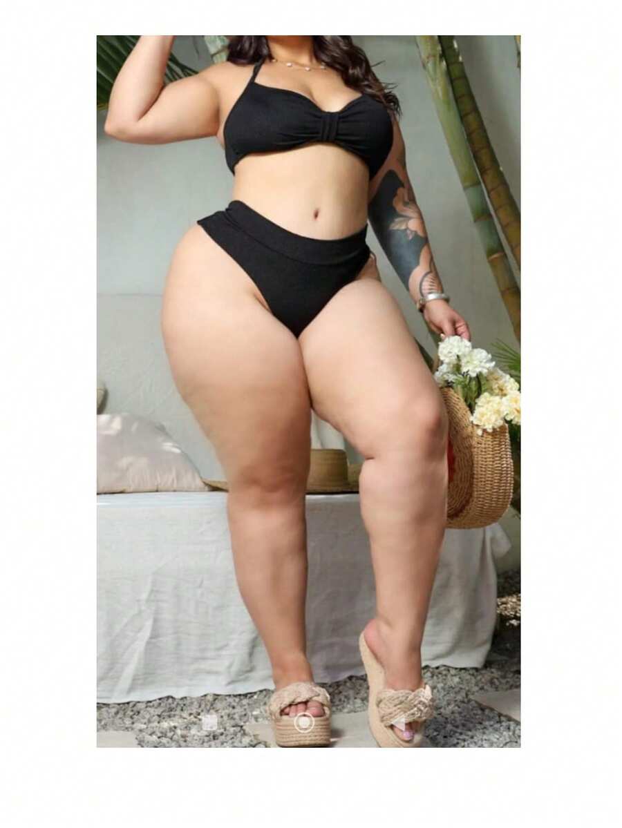 Plus Bikini - 黑色 - 查看 1