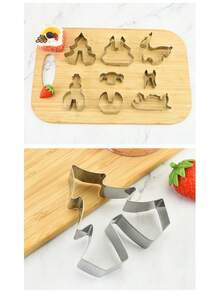 8/18/28-teiliges Set Weihnachts-Edelstahl 3D Lebkuchenhaus DIY unregelmäßige Keksbackwerkzeuge