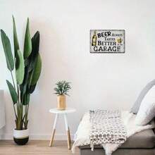 Vintage Metal Tin Sign - Beer Garage Man Cave Decor, Funny Home Wall Art For Garage Bar - Nhiều màu - Xem 3