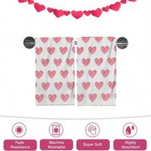2/4/48 Piezas de Toallas de Cocina con Temática del Día de San Valentín - Super Suaves y Altamente Absorbentes de Poliéster con Patrones de Corazones Rosas - Perfectas para Decoración Festiva, Decoración de Cocina y Decoración de Fiesta. - Multicolor - Ver 6