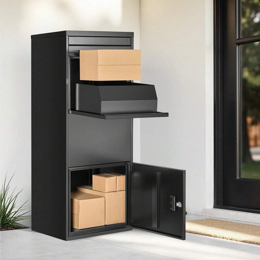Wall-Mount Mailboxes - Unabhängiges 47-Zoll-Gerät aus verzinktem Stahl - Voir 1