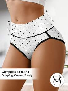 QUASTI 4pcs Women's Mid-Waist Seamless Panties, Mesh Dot Design, Comfortable Fit, Breathable, Great Gift Choice - Multicolor - View 5