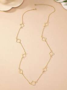 1pc Fashionable Niche Heart Pendant Necklace For Women, Minimalist Style