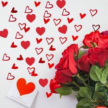 200颗红色爱心字母纸屑，情人节餐桌装饰，订婚婚礼母亲节礼物装饰 - 彩色 - 查看 8