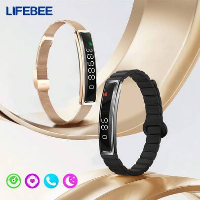 LIFEBEE Bracelet connecté LIFEBEE, port discret, écran intelligent clair, étanche à la vie, plusieurs modes sportifs, compatible Android et iOS, mode et élégant, prise de vue à distance, suivi du sommeil