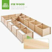 Merluxy Raised Garden Bed With 19.6 Inch Deep U-Shaped Planter Box, Modular Wooden Design For Flexible Outdoor Gardening Layouts, Ideal For Patio, Yard, Or Greenhouse - 7.5x15x1.6 FT - View 5