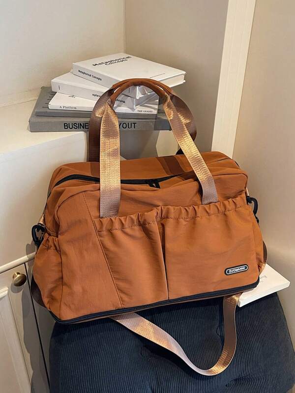 Large Capacity Short Trip Travel Bag For Women, Lightweight Expandable Handbag, Sports Gym Bag, Travel Luggage Bag, Portable