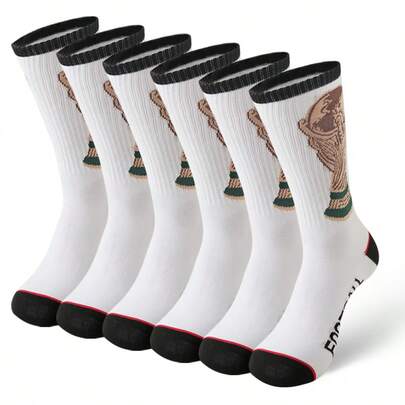 جوارب كرة قدم رياضية خارجية جديدة بالكامل، بنمط كأس العالم، ناعمة ومريحة، مناسبة للرياضات الخارجية والمنافسات والتدريب