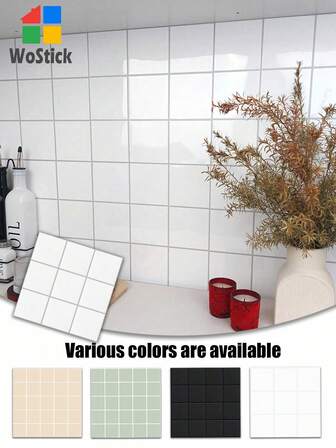 2 张/10 张方格网格即剥即贴瓷砖马赛克瓷砖适用于厨房浴室客厅后挡板、贴纸、墙贴花、乙烯基贴花用于家庭装饰、春季装饰品让您的家焕然一新、节日装饰贴纸礼物生日毕业