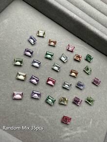 2颗/18颗/36颗 6*8毫米圆形尖底密镶水钻吊坠/戒指饰品DIY配件，适用于夜店、海滩、性感饰品、情人节、狂欢节、新年礼物、日常佩戴、饰品制作吊坠 - 6*8mm冰糖 - 查看 12