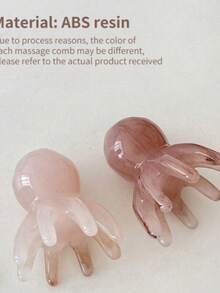 Conjunto de 3 escovas de massagem em resina em formato de polvo, com dentes largos e ponta arredondada, ideais para raspagem e massagem no couro cabeludo (Gua Sha). Alivia a fadiga, acalma e relaxa, proporcionando massagem e raspagem (Gua Sha). Este massageador portátil multifuncional é uma excelente opção para presentes de aniversário, lembrancinhas de festa e presentes de Natal. - Multicolorido - Ver 6