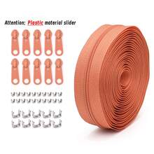 1 套（177.17 英寸拉链 + 10 个拉链头 + 20 个上止挡 + 10 个下止挡），配套颜色塑料拉链头，20 种颜色可选，3 号尼龙拉链，适用于服装、箱包、家纺、塑料材质！ - 3#純色尼龍 - 查看 18