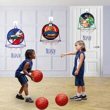 二合一篮球架和飞镖靶套装：14 英寸（35.6 厘米）儿童飞镖靶带篮球架，非常适合运动和户外活动，是 3-10 岁男孩和女孩的生日礼物。也非常适合圣诞派对和新年祝福。