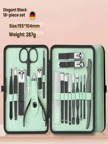 专业美甲美足护理套装，女士个人护理套装，足部护理套装（含耳垢清除器、指甲钳、美甲工具），男女通用旅行包，送亲朋好友及父母的礼物 - 彩色 - 查看 27