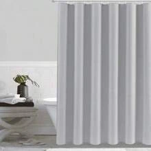 Modern Gray Curtain Set With Grommets For Rod - Grey - View 2