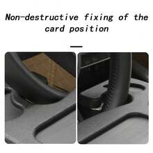 1pc Car Steering Wheel Desk Tray, Multi-Function Car Dining Table Board, Steering Wheel Organizer - Multicolor - View 7