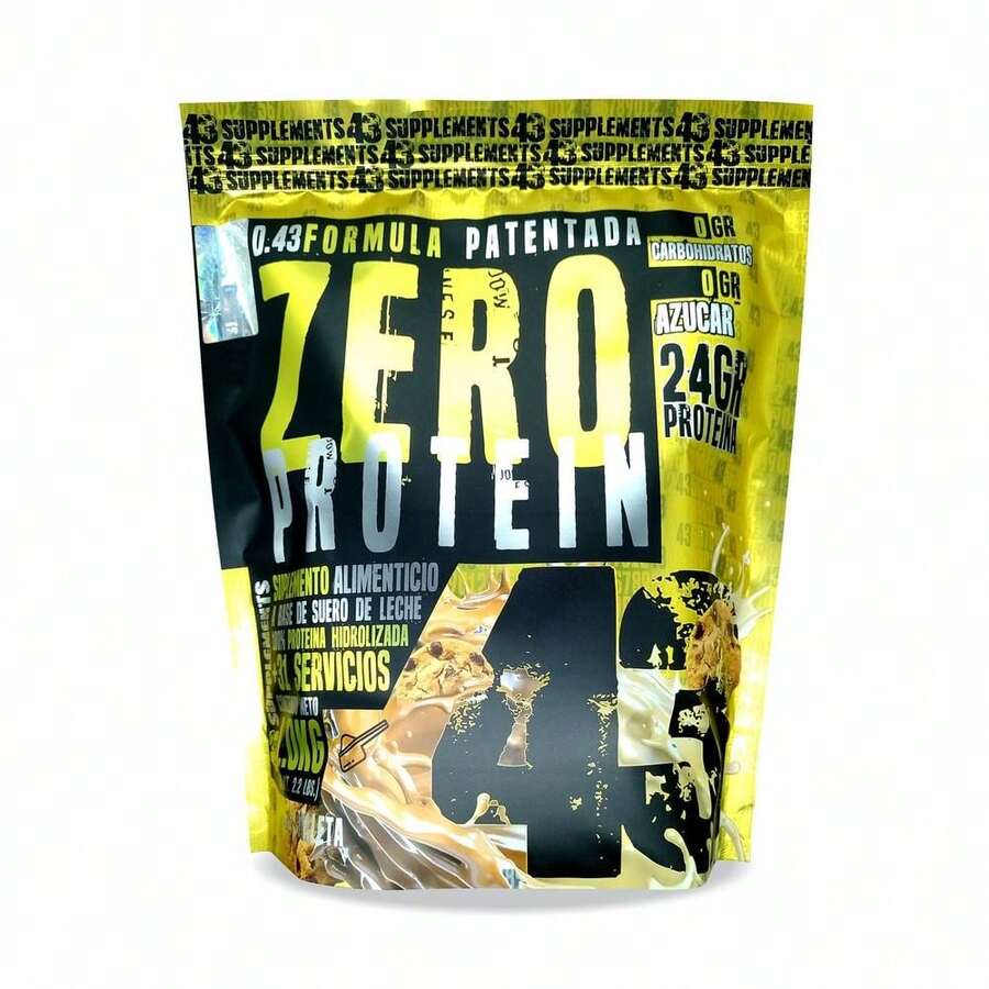 43 Proteina Zero Hidrolizada 1 kg Galleta 43 Supplements Proteína Suplemento Alimenticio Hidrolizado Sabor Galleta Nutrición Deportiva Fitness Salud - Otros - Ver 1