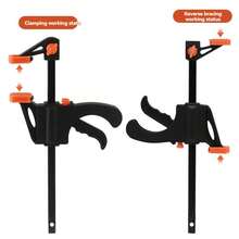 Woodworking Clamp Tool Set, Made Of Durable ABS + Carbon Steel, Manual Squeeze Tool Kit, F-Type Design, Easy To Operate, High Load-Bearing Capacity, Suitable For Wood Positioning, Workpiece Fixation And Other Operations. As An Essential Tool For Woodworking DIY, Applicable For Homemade Crafts. - Color/style Random - View 12