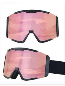 1 Cặp kính trượt tuyết hình trụ, kính leo núi chống sương mù hai lớp dành cho người lớn, kính trượt tuyết độ nét cao giúp phòng ngừa mù tuyết - Nhiều màu - Xem 2