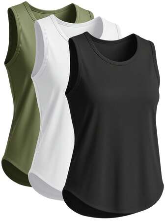 Women's Fitness Sports Tank Top, Suitable For Running, Training, Yoga, Gym, Outdoor Casual Wear, Spring/Summer