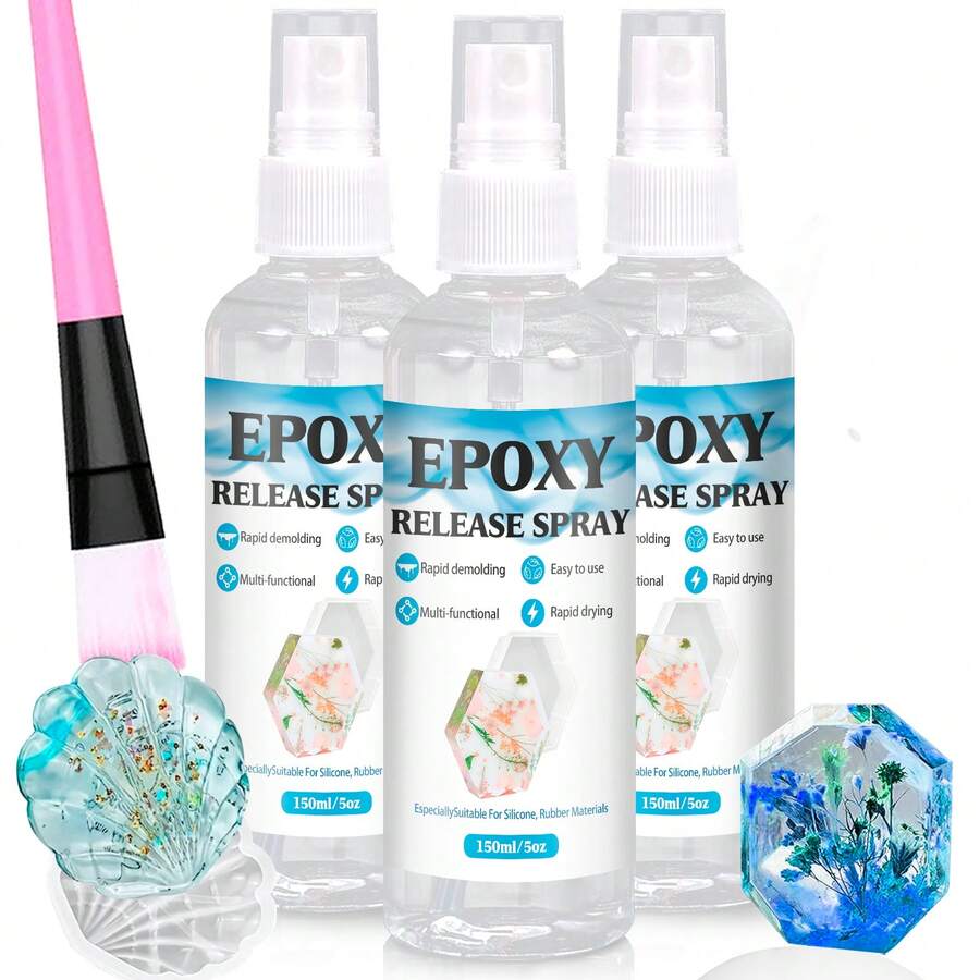 Spray desmoldeante de 150ml/300ml, agente desmoldeante de silicona de secado rápido, desmoldeante profesional antiadherente, prolonga la vida útil del molde, resistente al calor - Blanco - Ver 1